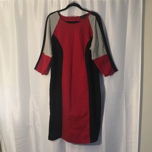 Black Red & Gray Eloquii Dress Size 24